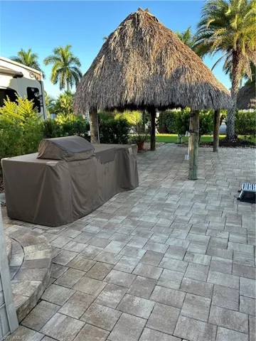 View of patio / terrace featuring a gazebo