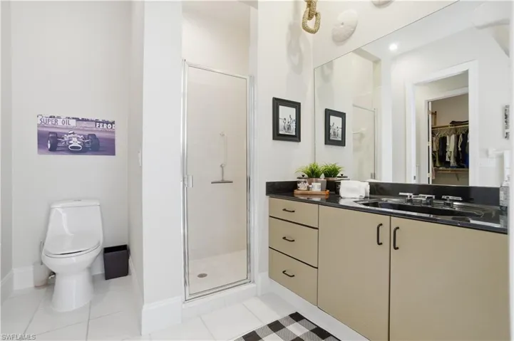 This is His private bathroom with his own closet.