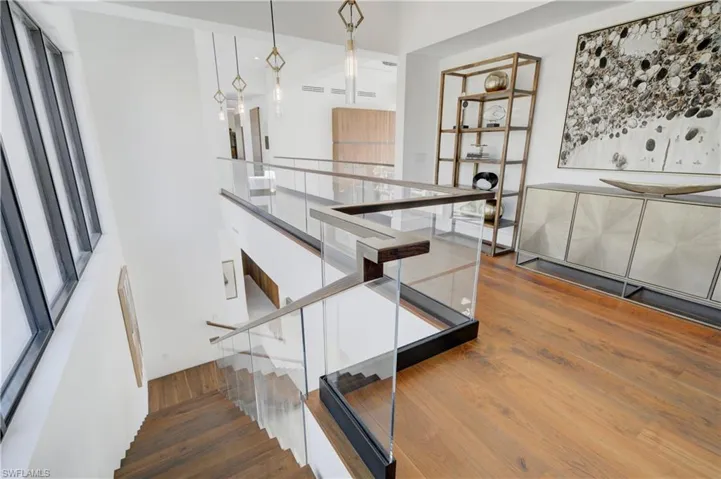 Stairs with wood-type flooring