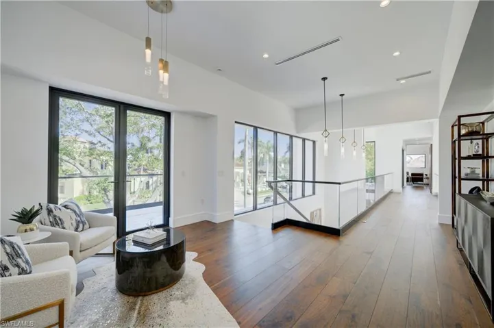 Living room featuring wood-type flooring