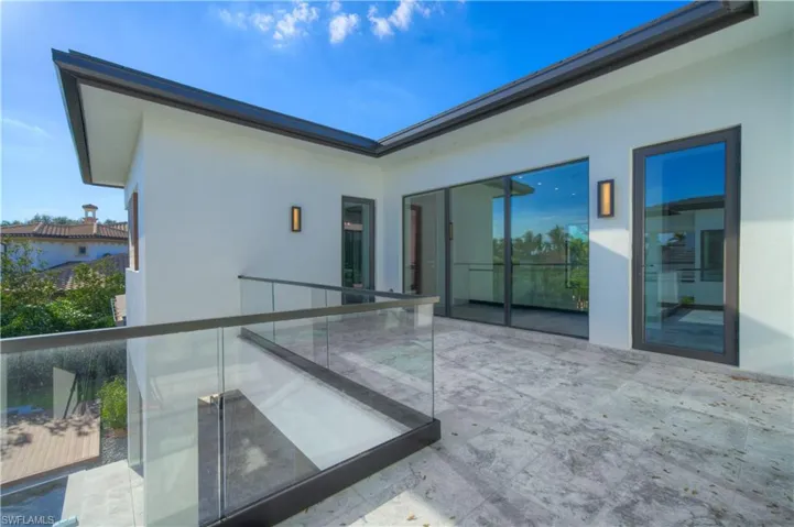 Balcony with a patio area