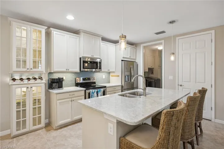 Extended kitchen cabinetry