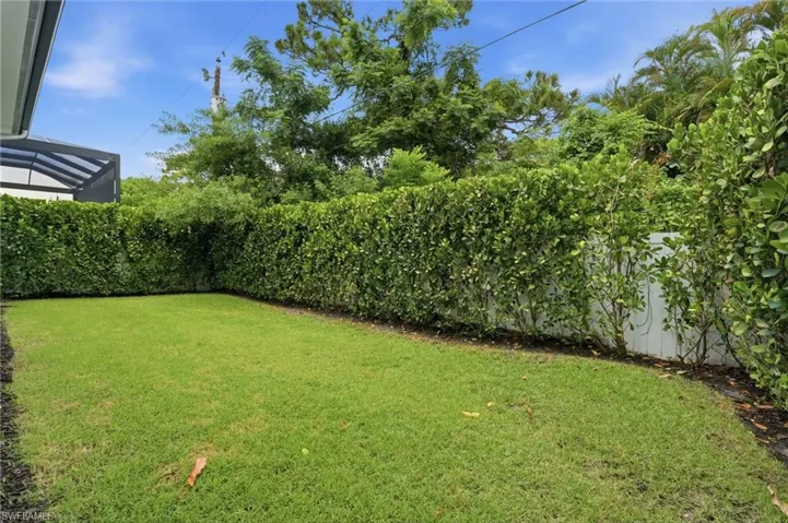 Back Yard for pets, play equipment, putting green, etc.
