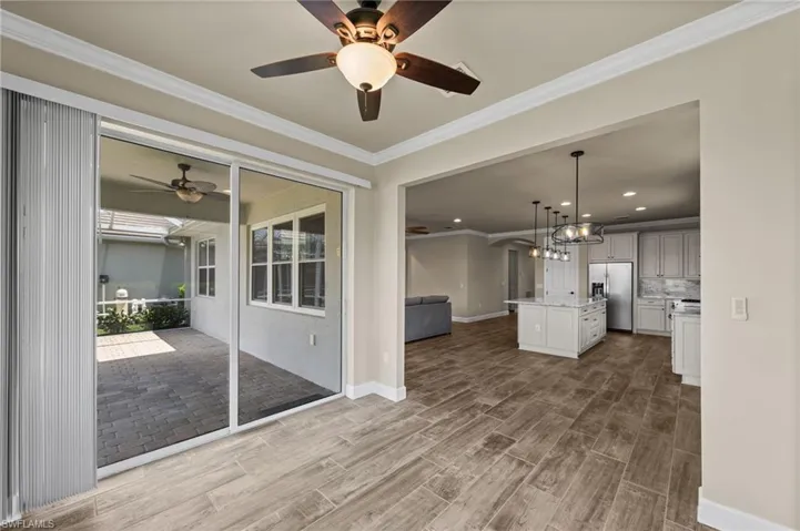 Sunroom looking back into living area