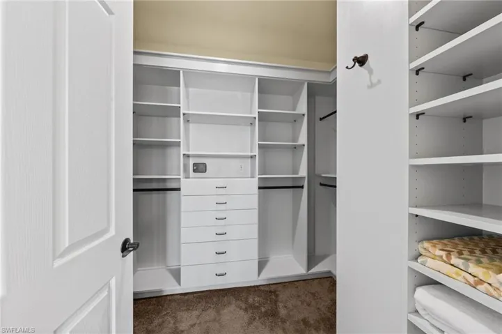 Custom finished master walk-in closet