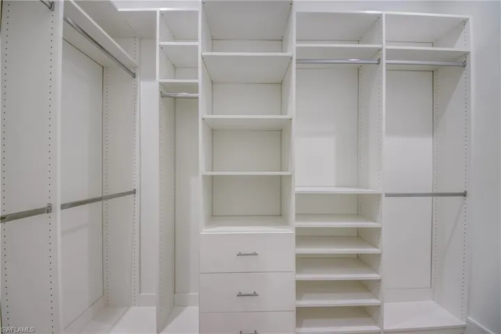 View of walk in closet
