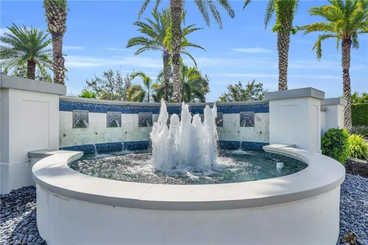 Fountain at the entrance of the community