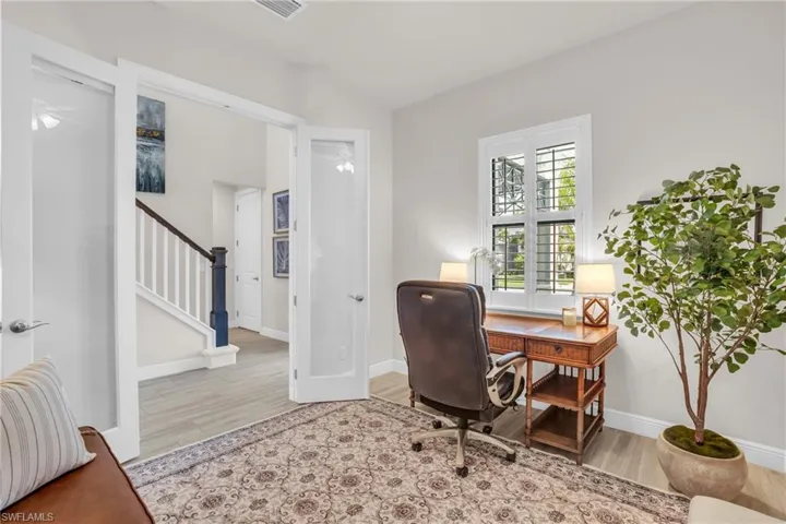 Office space with glass doors