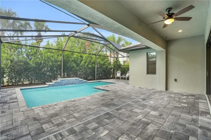 Lanai has a separate area for a gas grill kitchen area