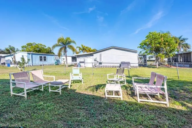 Fenced in back yard