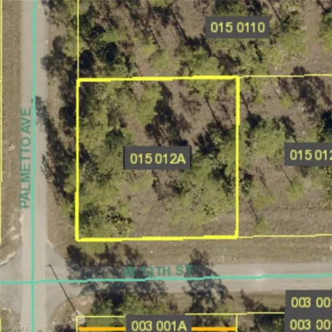Map of property location with property parcel outlined