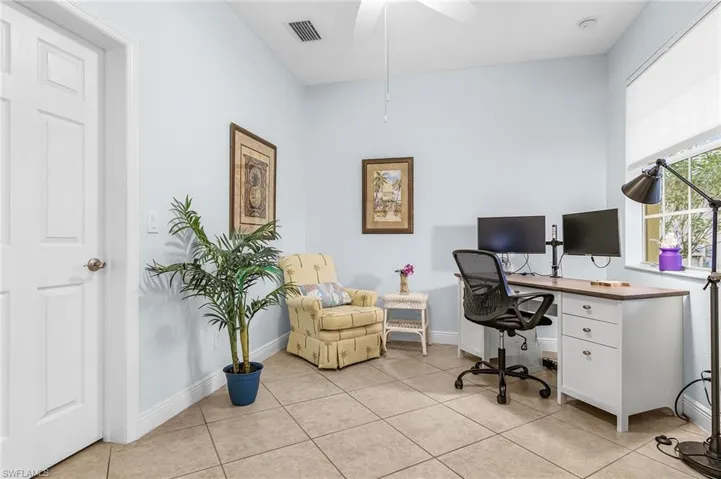 Office area with large closet