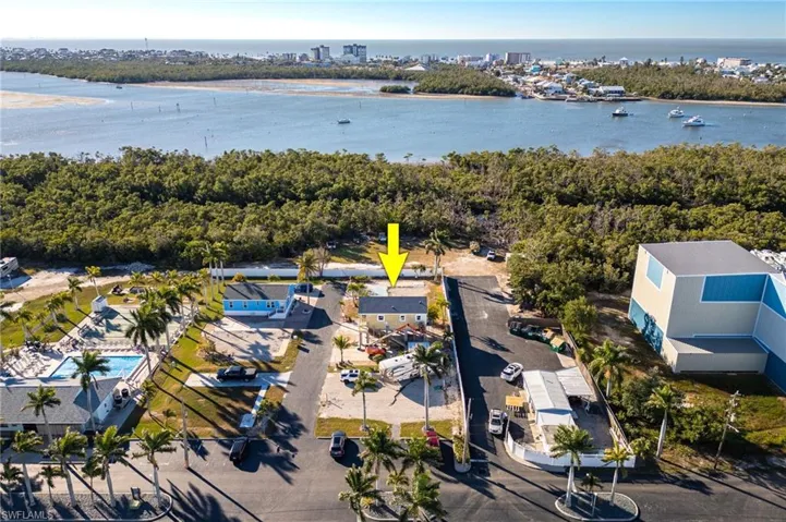 Drone / aerial view of a nearby body of water