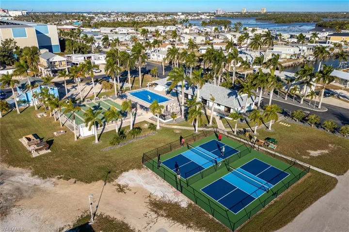 Aerial view of residential area