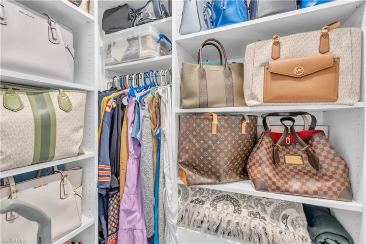 View of walk in closet