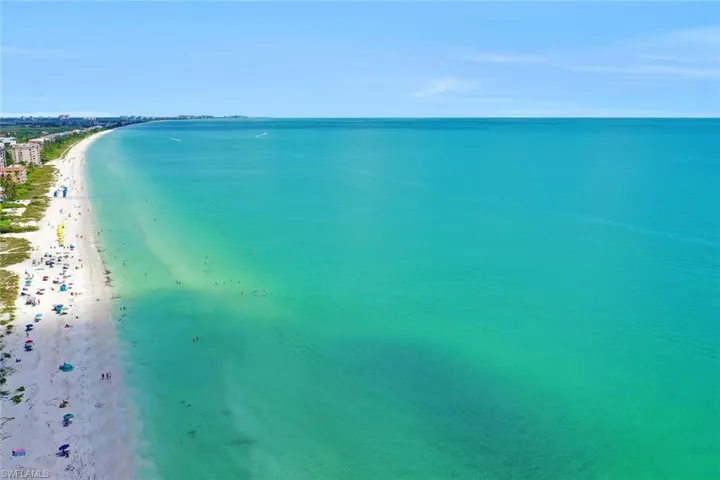 Drone / aerial view of extended coastline