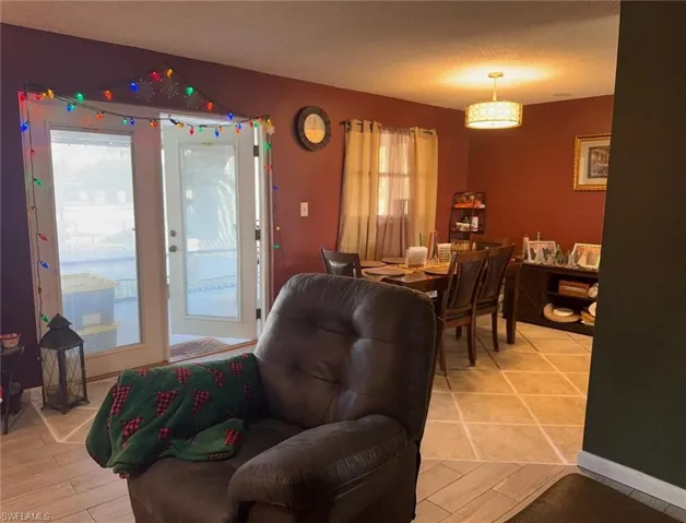 Living room with baseboards