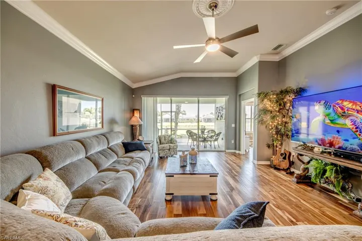 Family Room looking on to Screened lanai and Lake Views