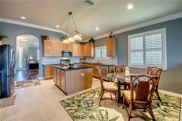 Dinette Area is off kitchen and open to Family Room