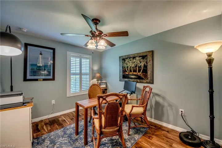 Bedroom #4, being used as office, has closet for bedroom