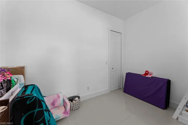 Playroom with tile floors