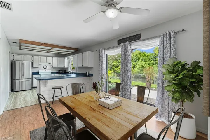 Room has been virtually staged to showcase potential furniture design layout.
