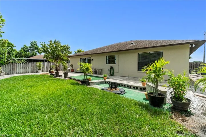 View of backyard.