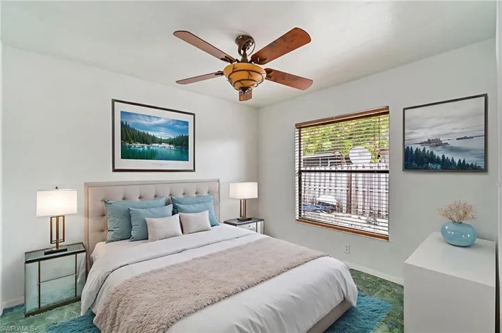 Room has been virtually staged to showcase potential furniture design layout.