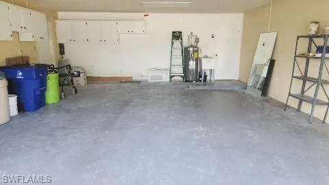 Garage with water heater