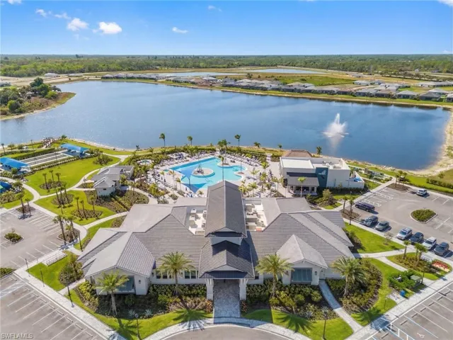 Bird's eye view of a large body of water