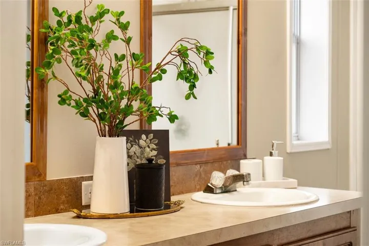 Bathroom with oversized vanity