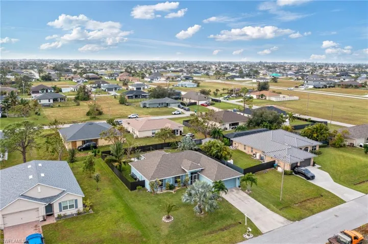 Birds eye view of property