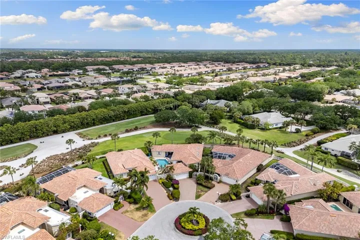 Aerial view of residential area