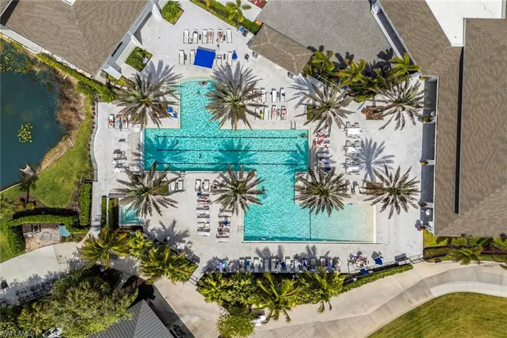Bird's eye view of a pool