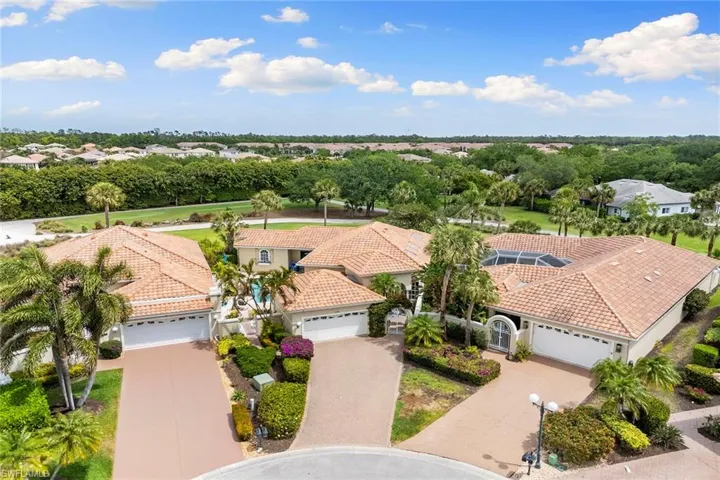 Aerial perspective of suburban area