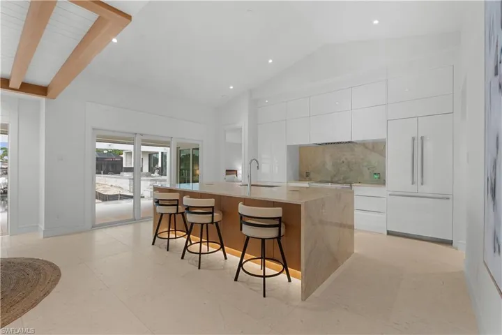 Stunning kitchen with sleek finishes.