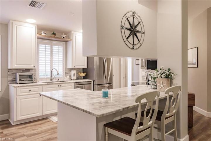 Counter space for meal preparation and eating.