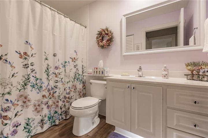 Guest bathroom is right next to guest bedroom providing a quest suite.