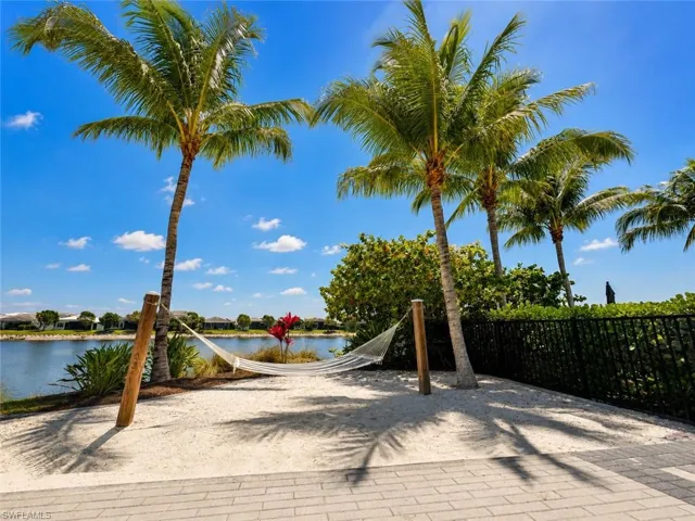 Sip a cocktail on the hammock overlooking the lake