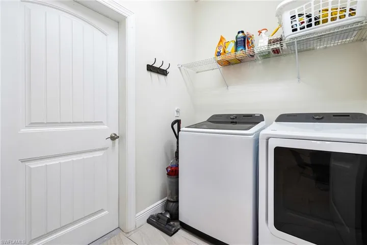 Laundry area with washing machine and dryer