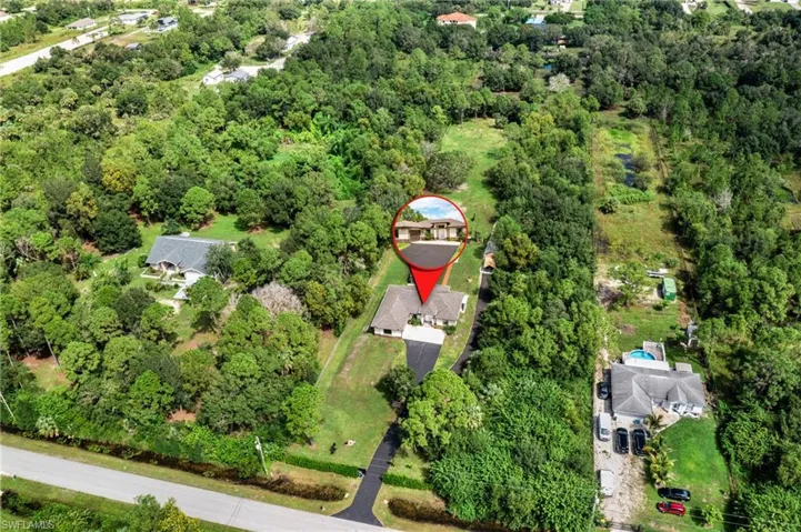 Birds eye view of property