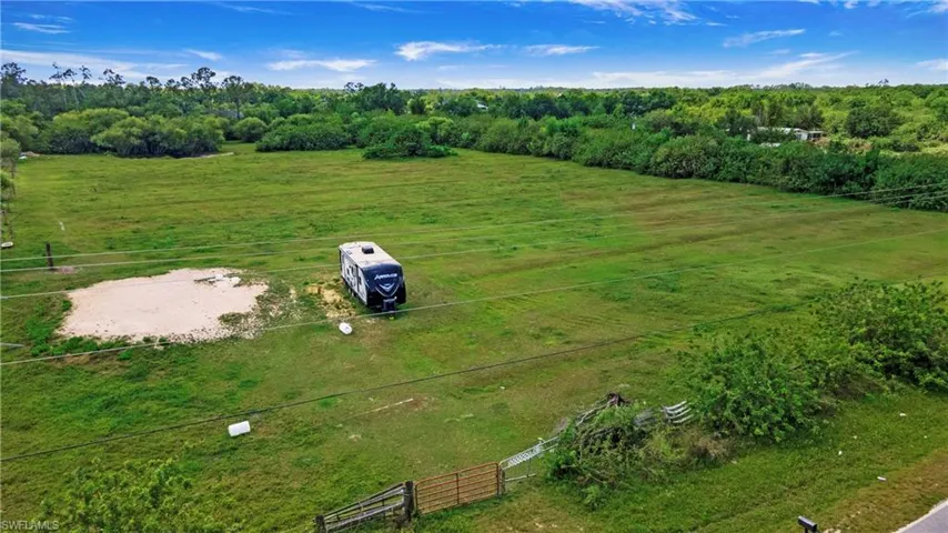 Aerial view with a rural view