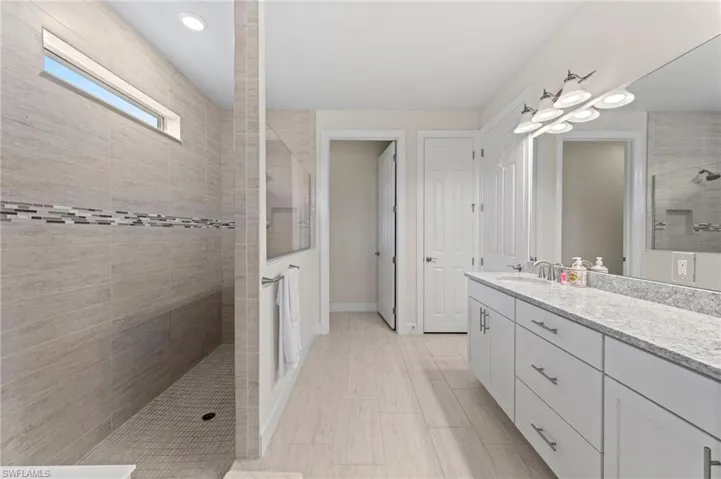 Oversized walk-in shower