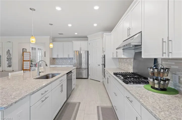 Walk-in pantry behind door in corner