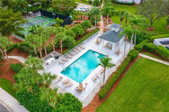 Heated pool adjacent to the building