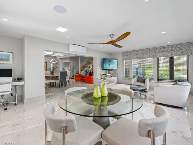 Large family room with views