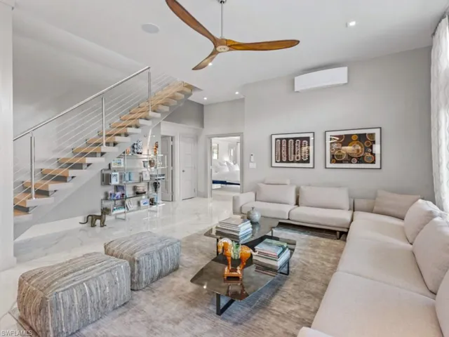 Feature open tread staircase