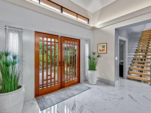 Double door entrance