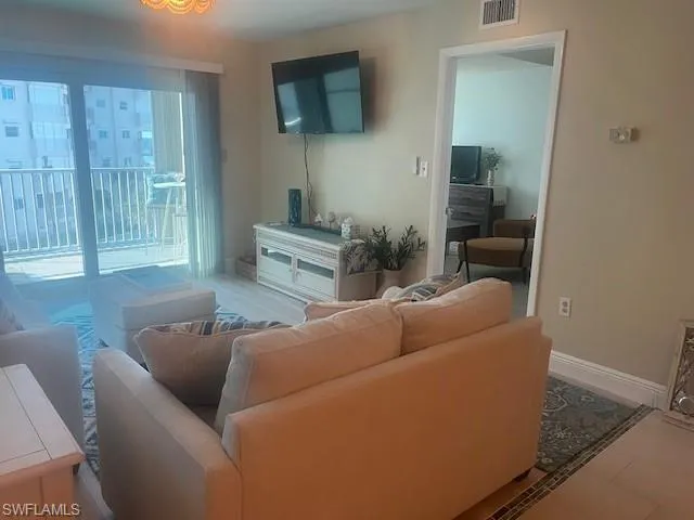 Living room with baseboards