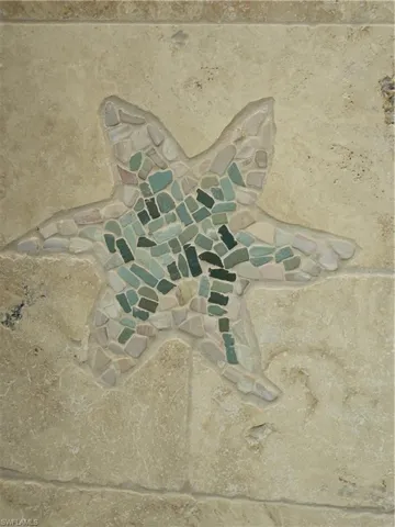 Main bath shower tile inlay
